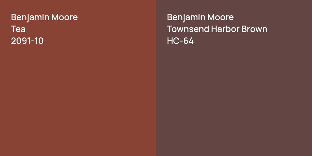 Benjamin Moore Tea vs. Benjamin Moore Townsend Harbor Brown