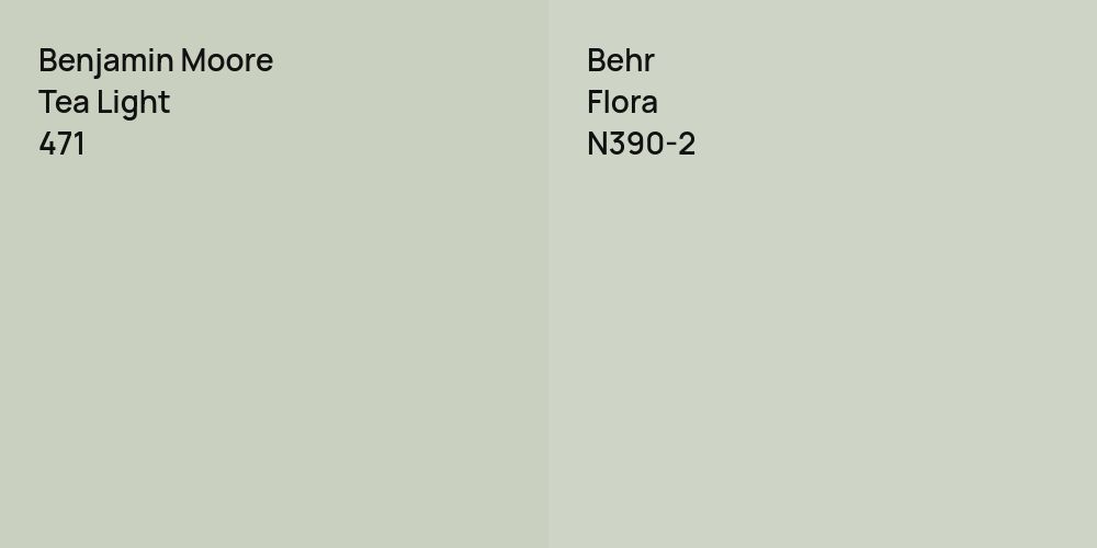 Benjamin Moore Tea Light vs. Behr Flora