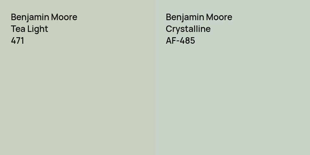 Benjamin Moore Tea Light vs. Benjamin Moore Crystalline