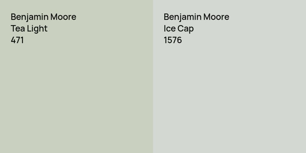 Benjamin Moore Tea Light vs. Benjamin Moore Ice Cap