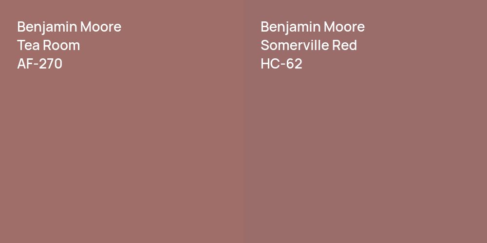 Benjamin Moore Tea Room vs. Benjamin Moore Somerville Red