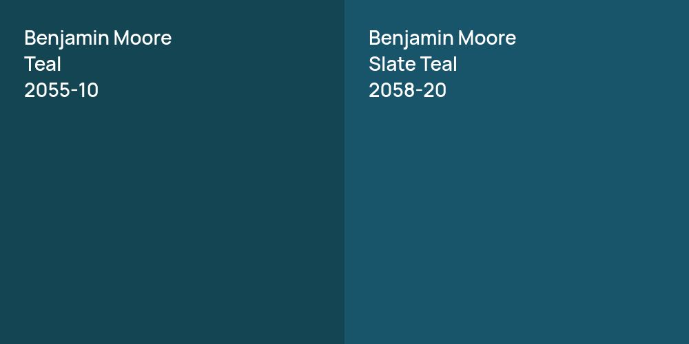 Benjamin Moore Teal vs. Benjamin Moore Slate Teal