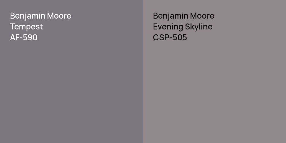 Benjamin Moore Tempest vs. Benjamin Moore Evening Skyline