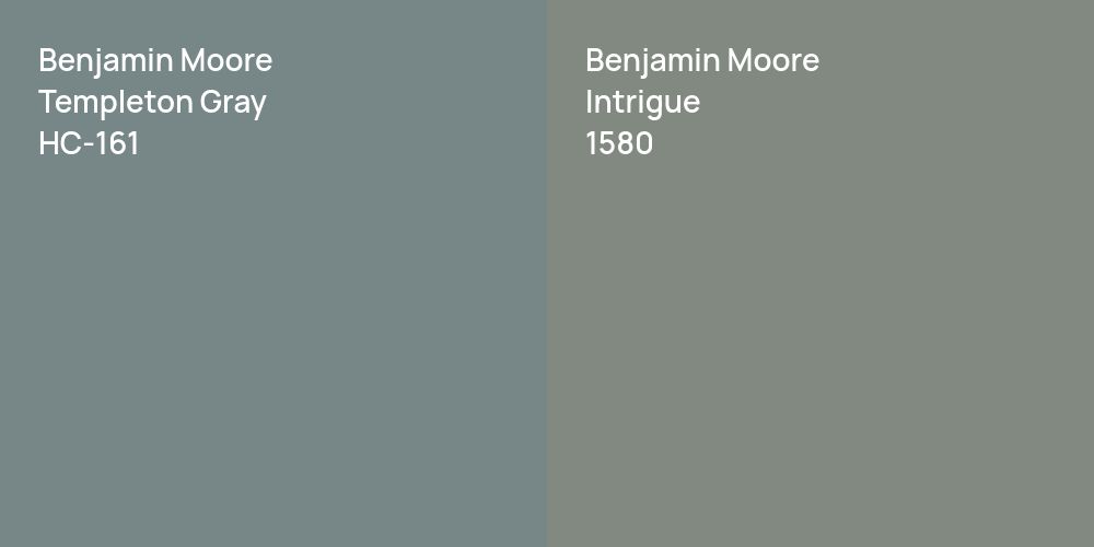 Benjamin Moore Templeton Gray vs. Benjamin Moore Intrigue