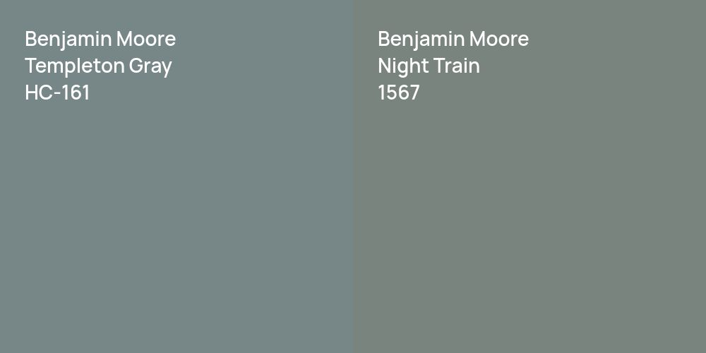 Benjamin Moore Templeton Gray vs. Benjamin Moore Night Train