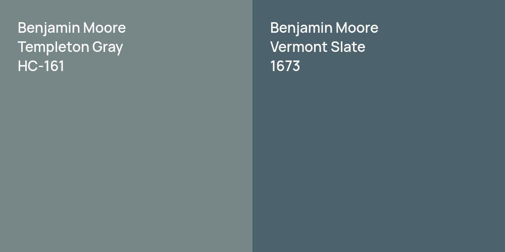 Benjamin Moore Templeton Gray vs. Benjamin Moore Vermont Slate