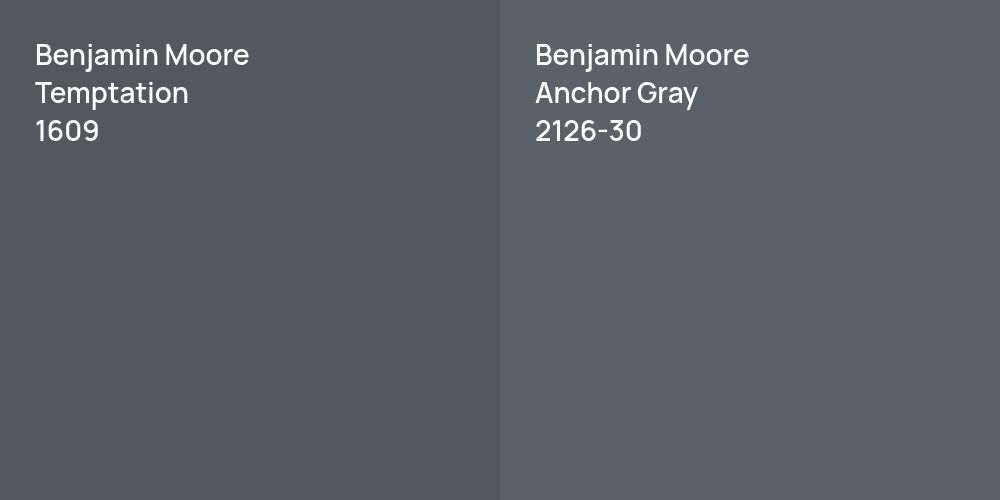 Benjamin Moore Temptation vs. Benjamin Moore Anchor Gray