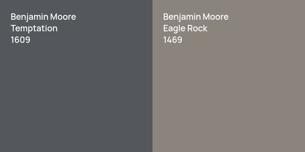 Benjamin Moore Temptation vs. Benjamin Moore Eagle Rock