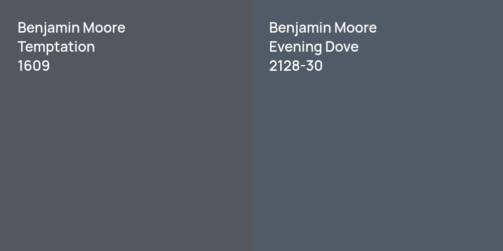 Benjamin Moore Temptation vs. Benjamin Moore Evening Dove