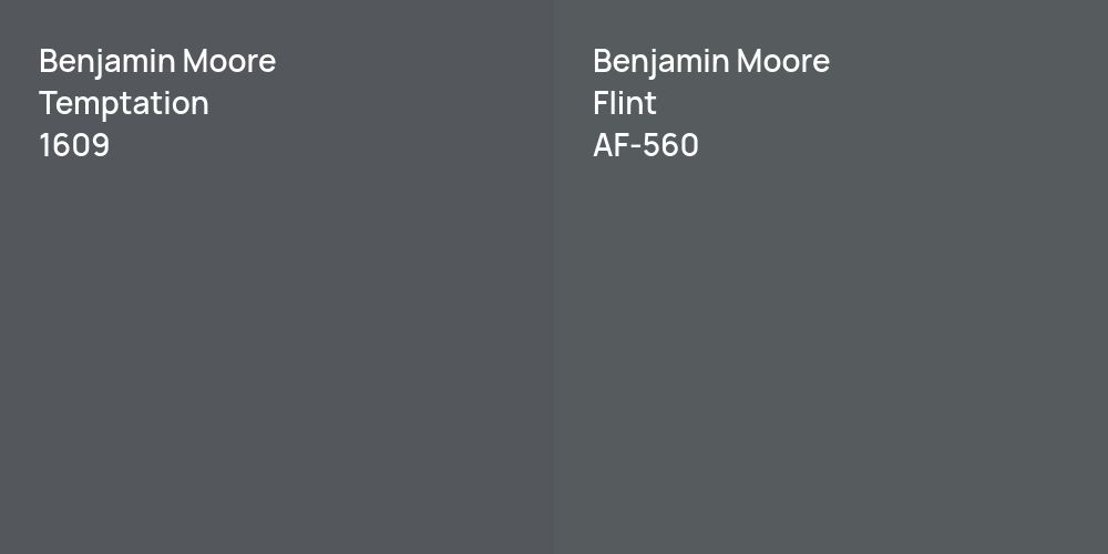 Benjamin Moore Temptation vs. Benjamin Moore Flint