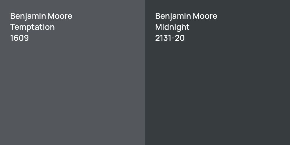 Benjamin Moore Temptation vs. Benjamin Moore Midnight