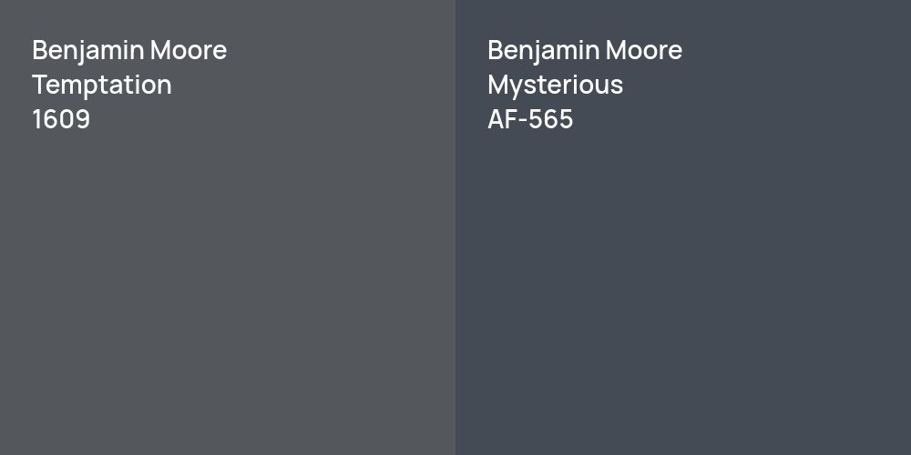 Benjamin Moore Temptation vs. Benjamin Moore Mysterious