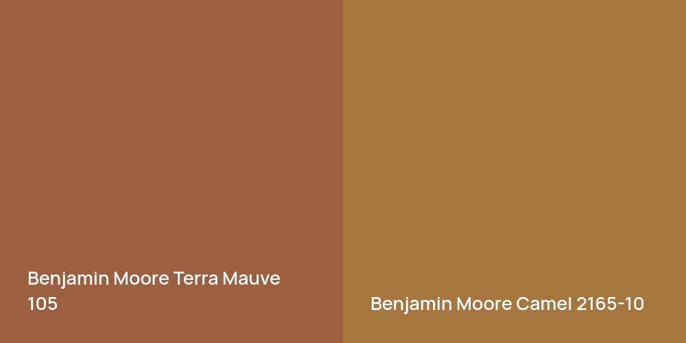 Benjamin Moore Terra Mauve vs. Benjamin Moore Camel