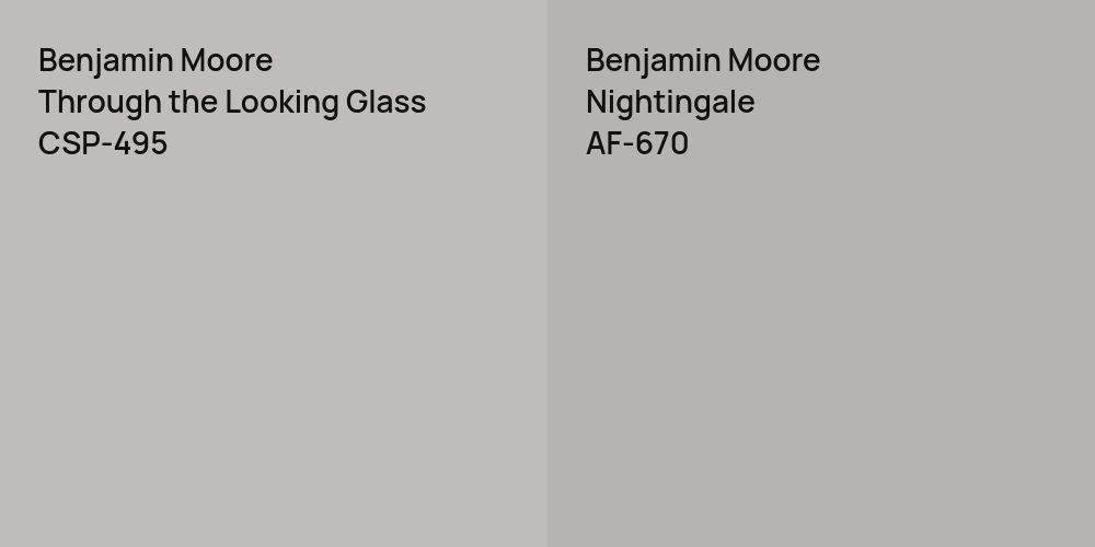 Benjamin Moore Through the Looking Glass vs. Benjamin Moore Nightingale