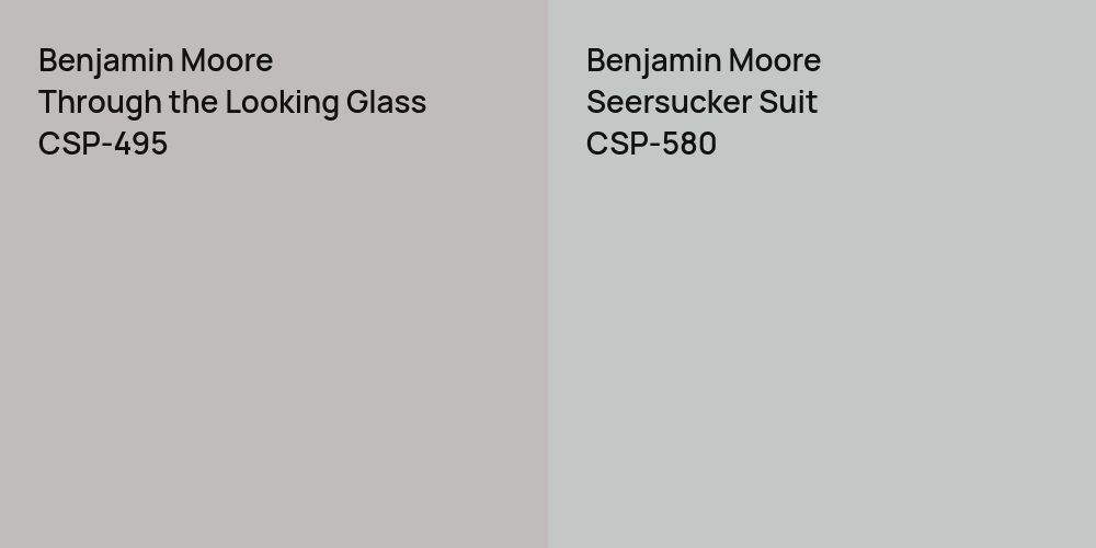 Benjamin Moore Through the Looking Glass vs. Benjamin Moore Seersucker Suit