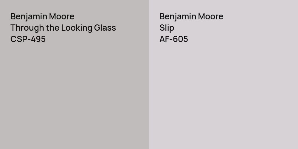 Benjamin Moore Through the Looking Glass vs. Benjamin Moore Slip