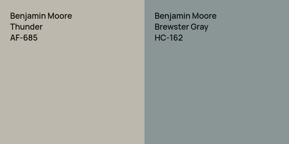 Benjamin Moore Thunder vs. Benjamin Moore Brewster Gray