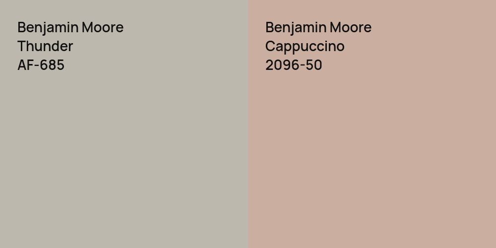 Benjamin Moore Thunder vs. Benjamin Moore Cappuccino