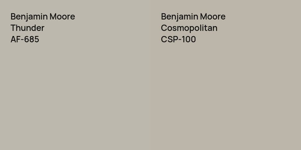 Benjamin Moore Thunder vs. Benjamin Moore Cosmopolitan