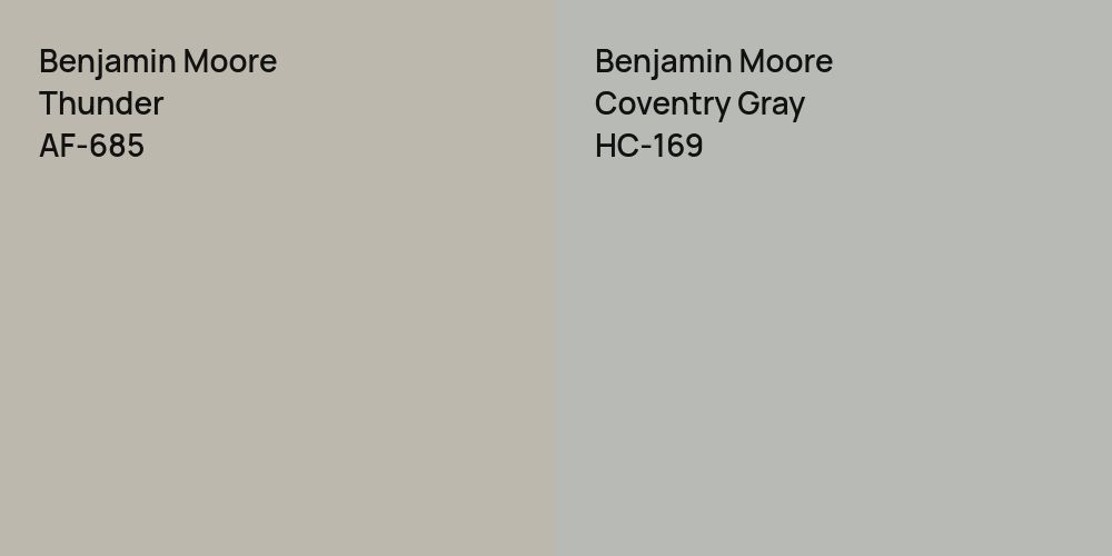 Benjamin Moore Thunder vs. Benjamin Moore Coventry Gray