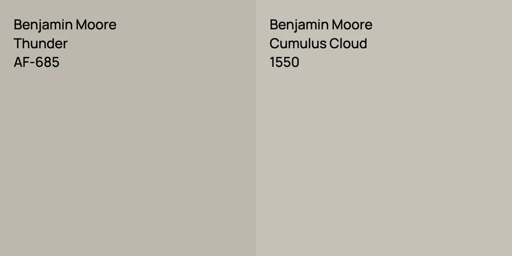 Benjamin Moore Thunder vs. Benjamin Moore Cumulus Cloud