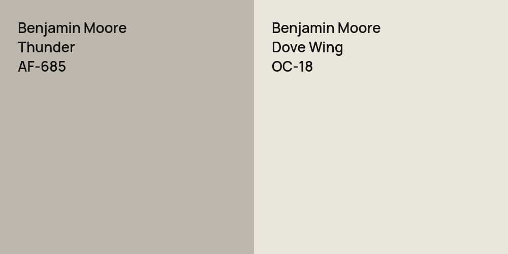 Benjamin Moore Thunder vs. Benjamin Moore Dove Wing