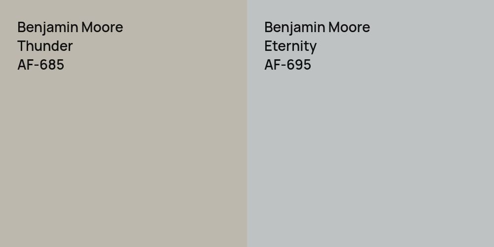 Benjamin Moore Thunder vs. Benjamin Moore Eternity