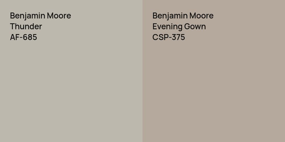 Benjamin Moore Thunder vs. Benjamin Moore Evening Gown