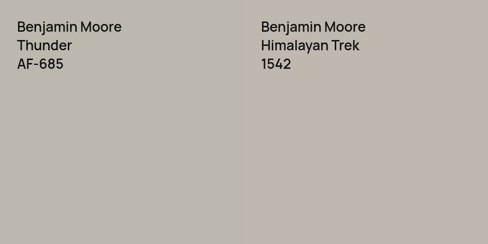 Benjamin Moore Thunder vs. Benjamin Moore Himalayan Trek