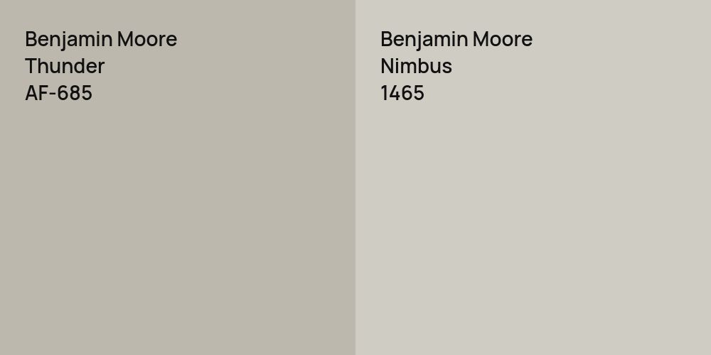 Benjamin Moore Thunder vs. Benjamin Moore Nimbus