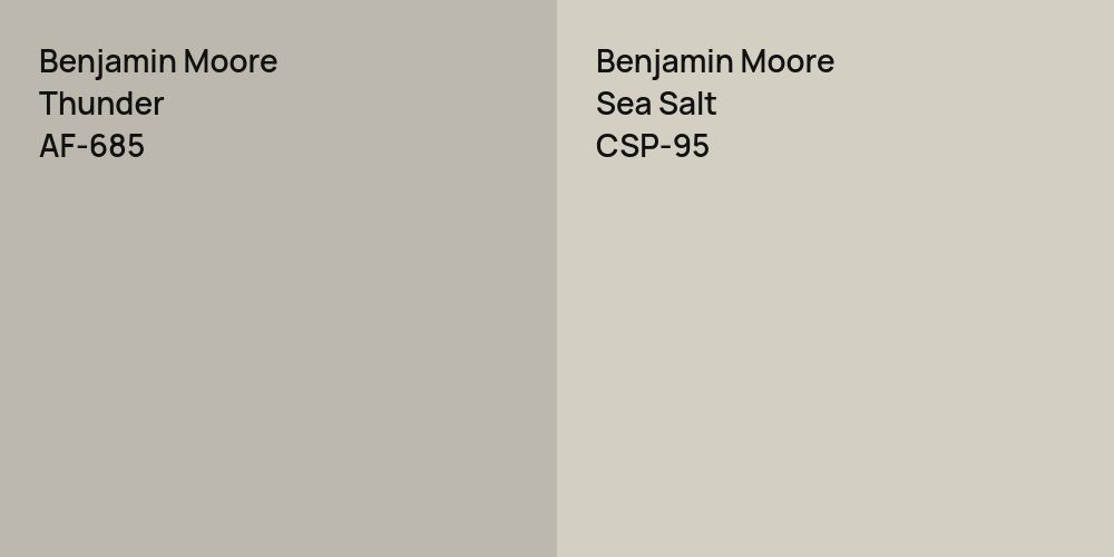 Benjamin Moore Thunder vs. Benjamin Moore Sea Salt