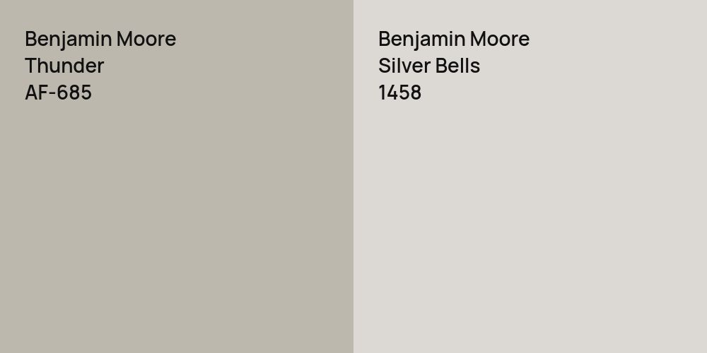 Benjamin Moore Thunder vs. Benjamin Moore Silver Bells