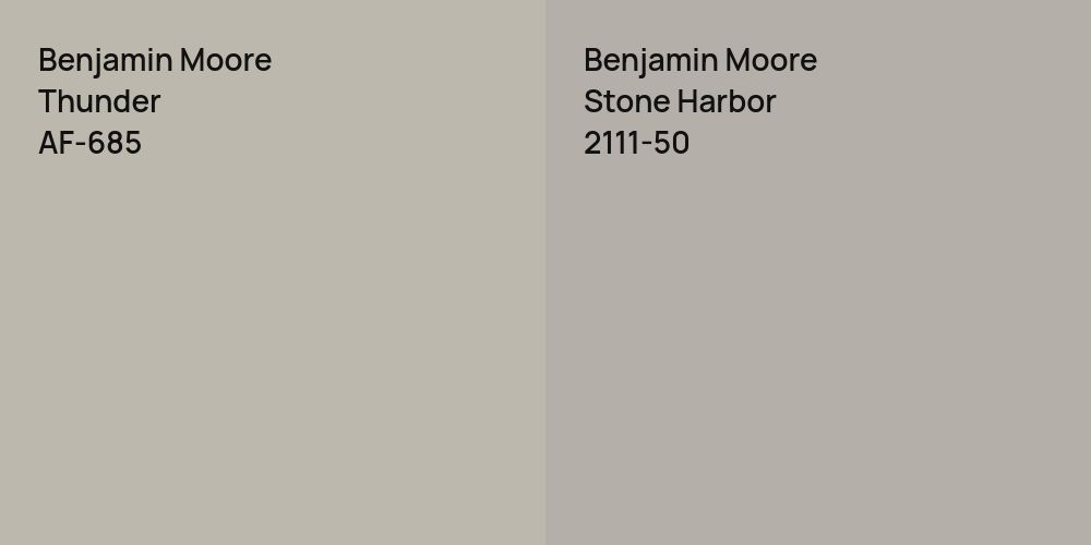 Benjamin Moore Thunder vs. Benjamin Moore Stone Harbor