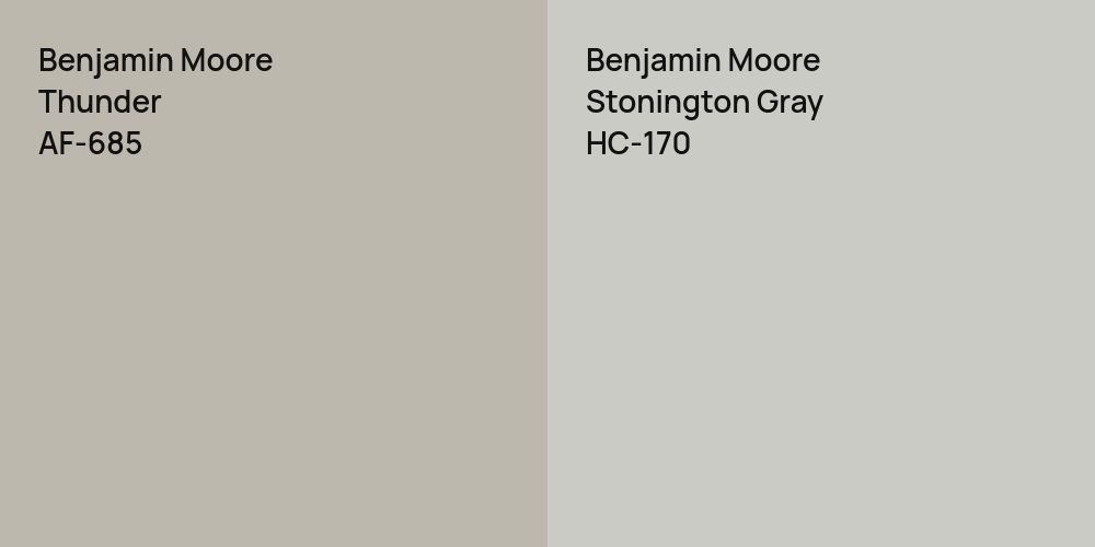 Benjamin Moore Thunder vs. Benjamin Moore Stonington Gray