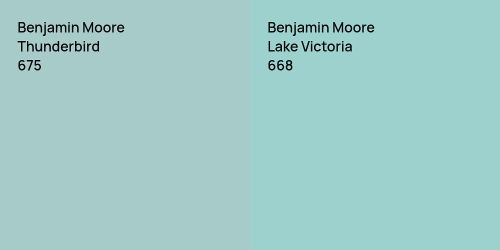 Benjamin Moore Thunderbird vs. Benjamin Moore Lake Victoria