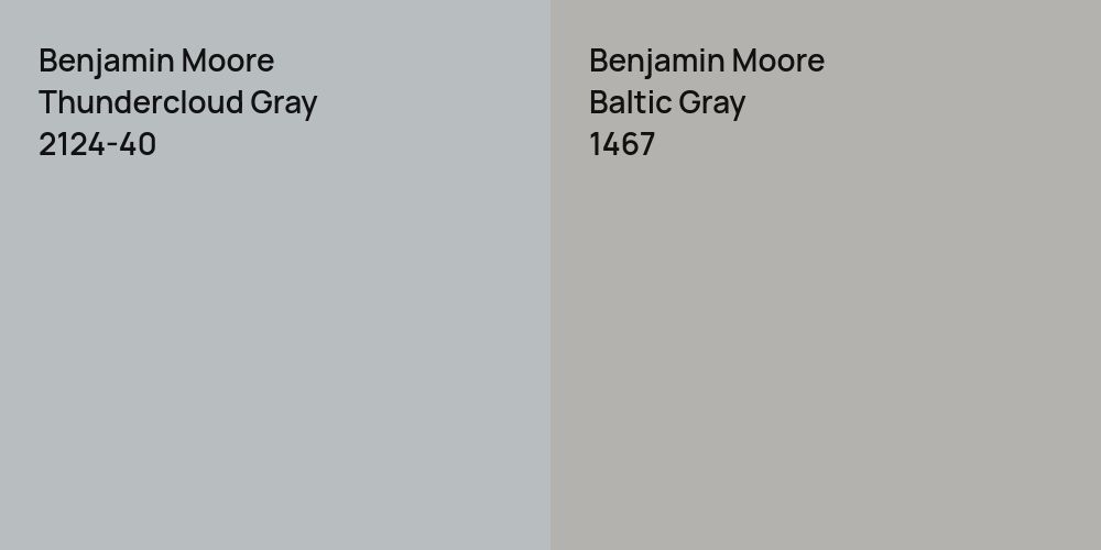 Benjamin Moore Thundercloud Gray vs. Benjamin Moore Baltic Gray