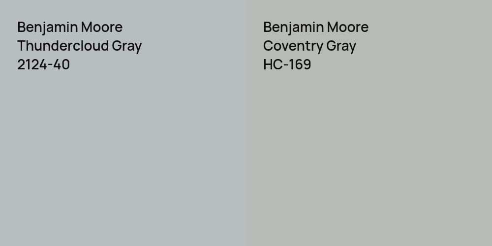 Benjamin Moore Thundercloud Gray vs. Benjamin Moore Coventry Gray