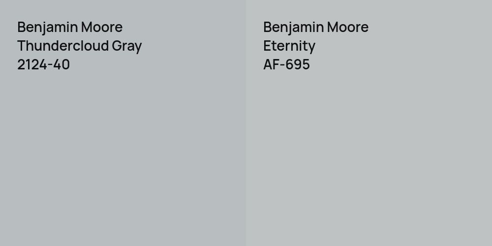 Benjamin Moore Thundercloud Gray vs. Benjamin Moore Eternity