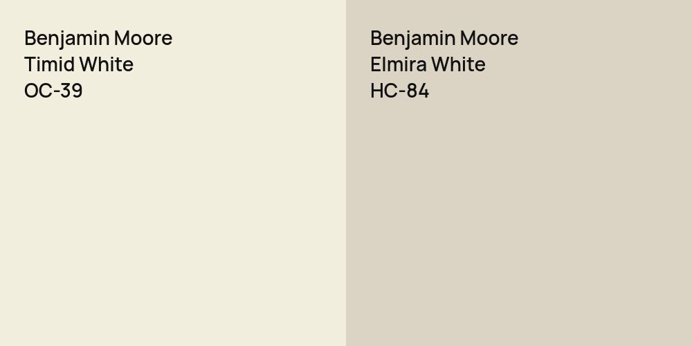 Benjamin Moore Timid White vs. Benjamin Moore Elmira White