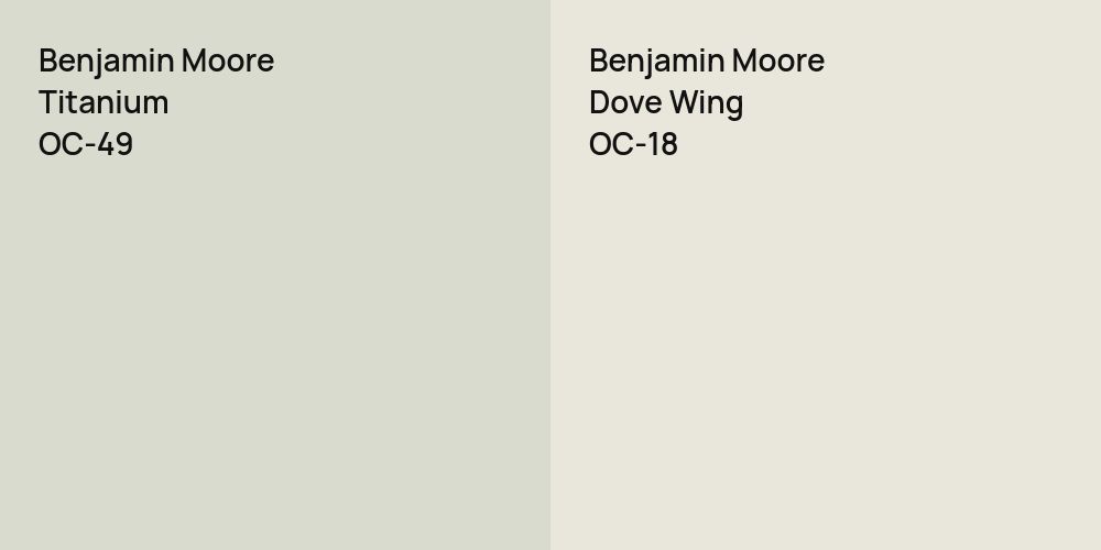 Benjamin Moore Titanium vs. Benjamin Moore Dove Wing