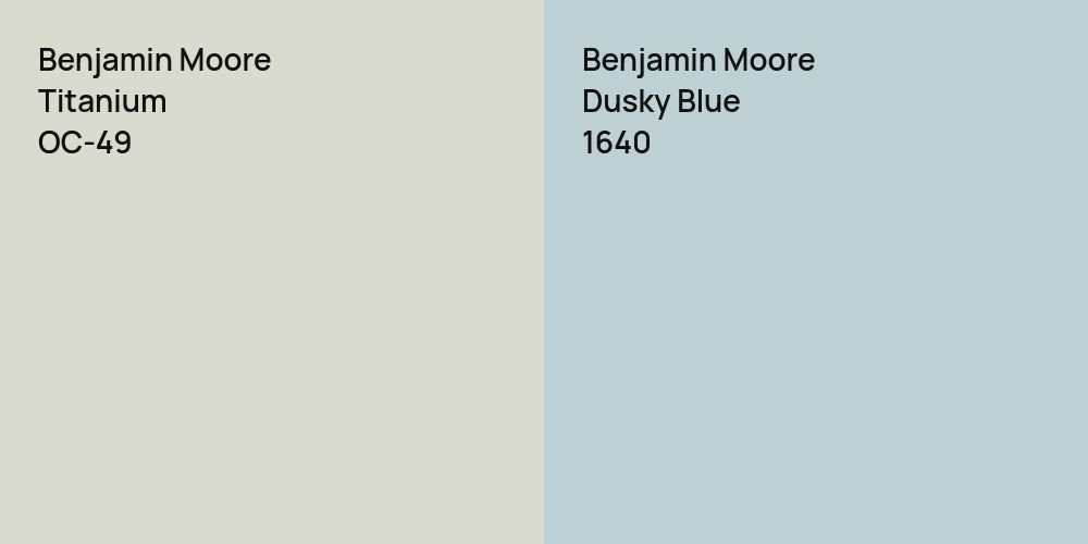 Benjamin Moore Titanium vs. Benjamin Moore Dusky Blue