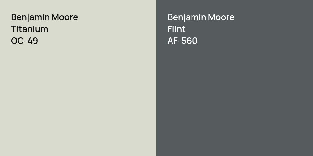 Benjamin Moore Titanium vs. Benjamin Moore Flint