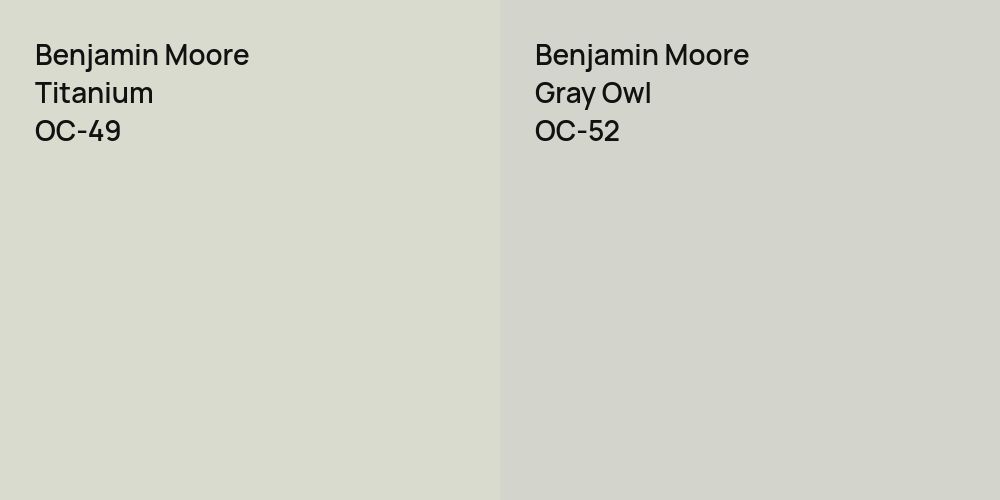 Benjamin Moore Titanium vs. Benjamin Moore Gray Owl