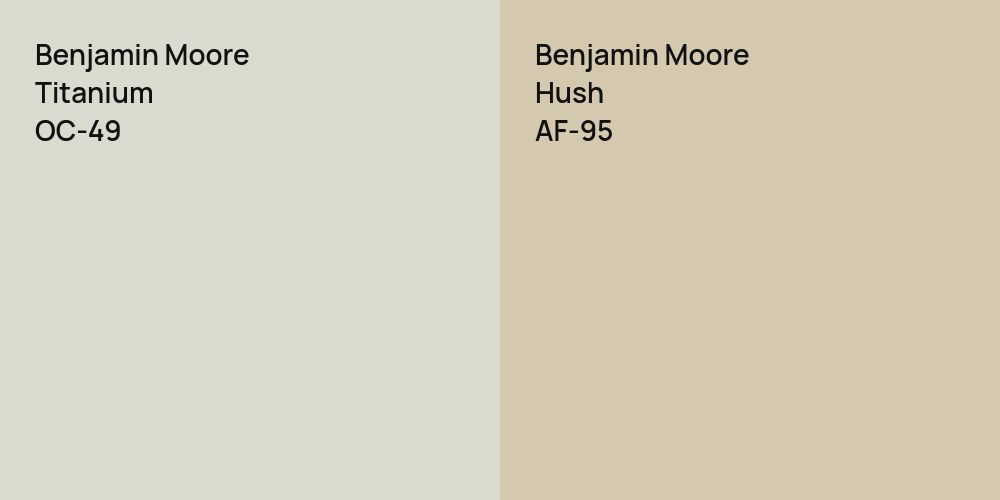 Benjamin Moore Titanium vs. Benjamin Moore Hush