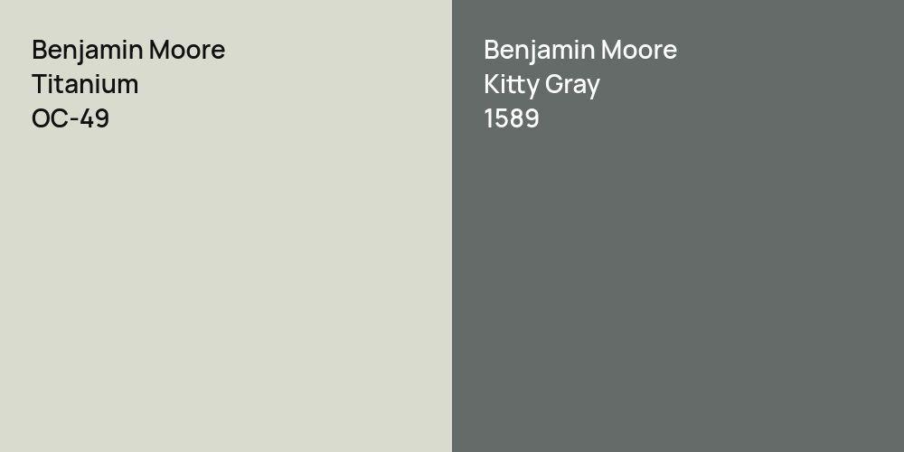 Benjamin Moore Titanium vs. Benjamin Moore Kitty Gray