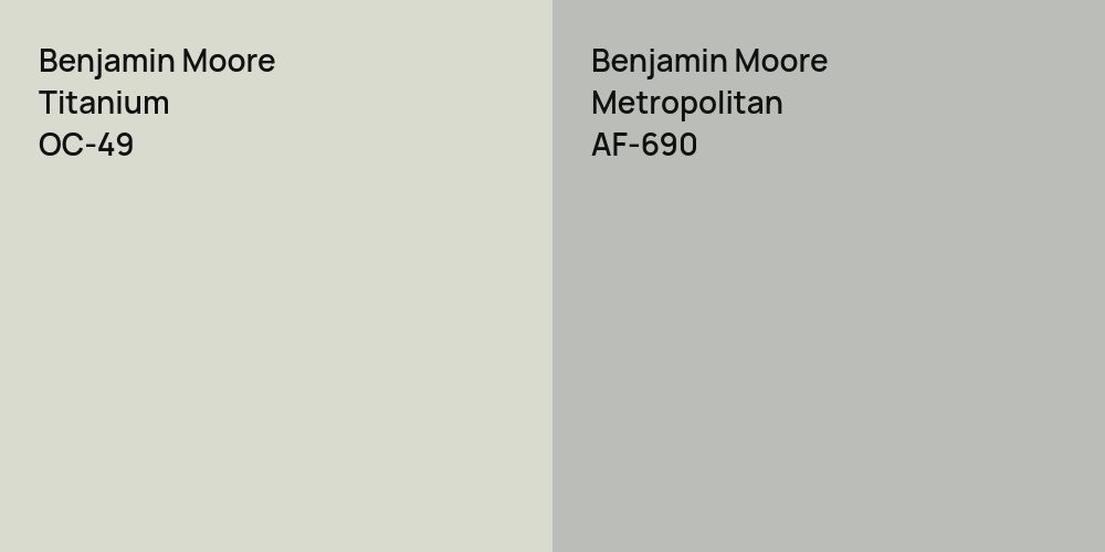 Benjamin Moore Titanium vs. Benjamin Moore Metropolitan