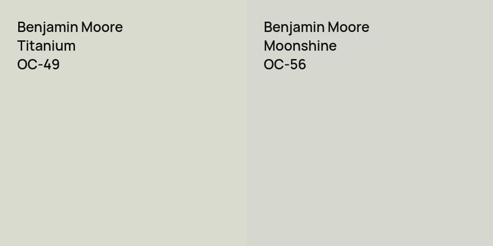 Benjamin Moore Titanium vs. Benjamin Moore Moonshine