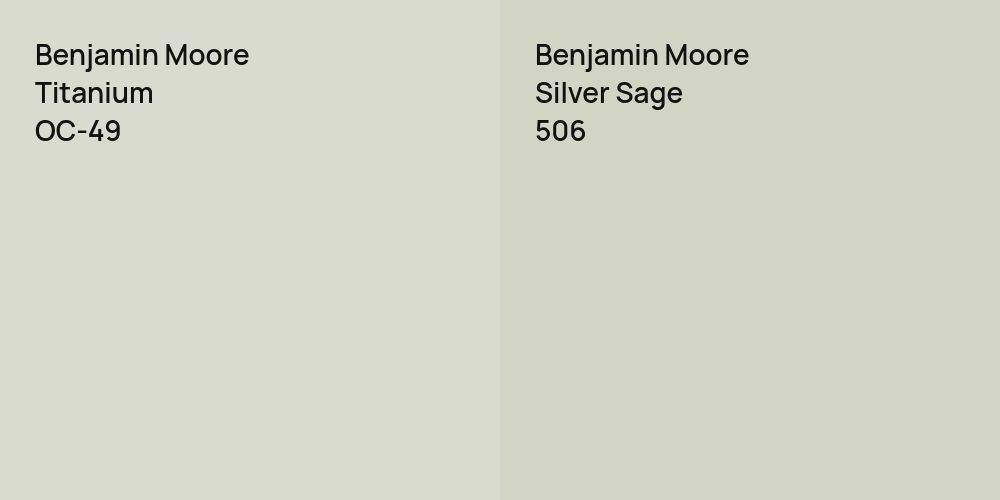 Benjamin Moore Titanium vs. Benjamin Moore Silver Sage