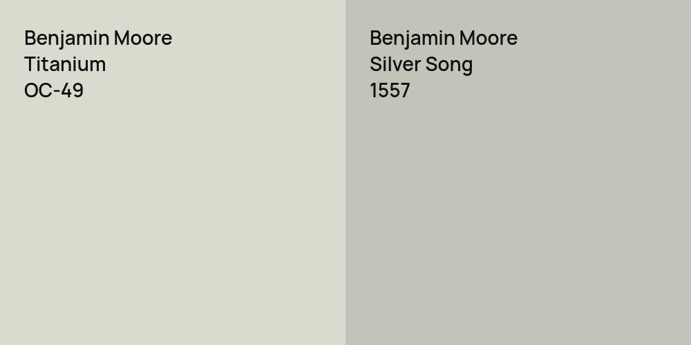 Benjamin Moore Titanium vs. Benjamin Moore Silver Song