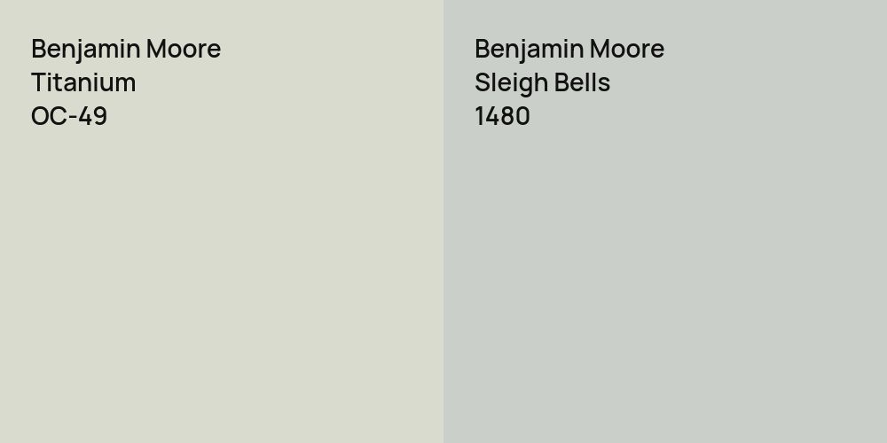 Benjamin Moore Titanium vs. Benjamin Moore Sleigh Bells